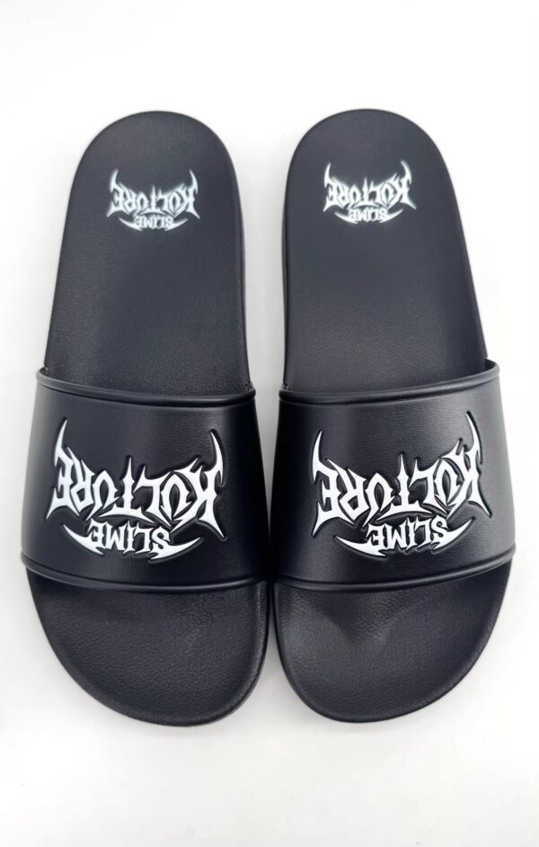 Slime Kulture “Rebel Drip” Slides (Black Metal Edition) - Image 2
