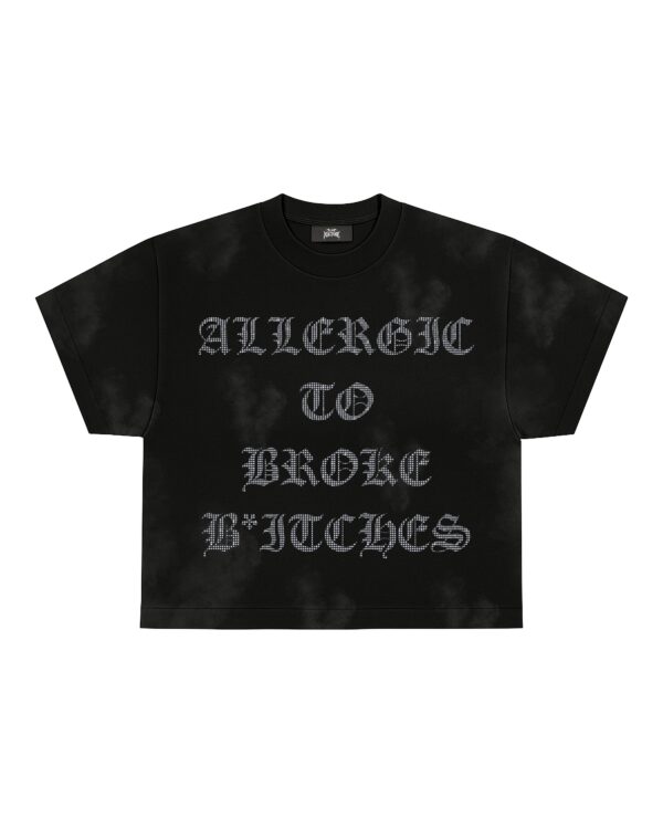 SLIME KULTURE ATBB TEE – ALLERGIC TO BROKE B*TCHES
₦150,000 | 100% Cotton | Acid Wash Black - Image 3