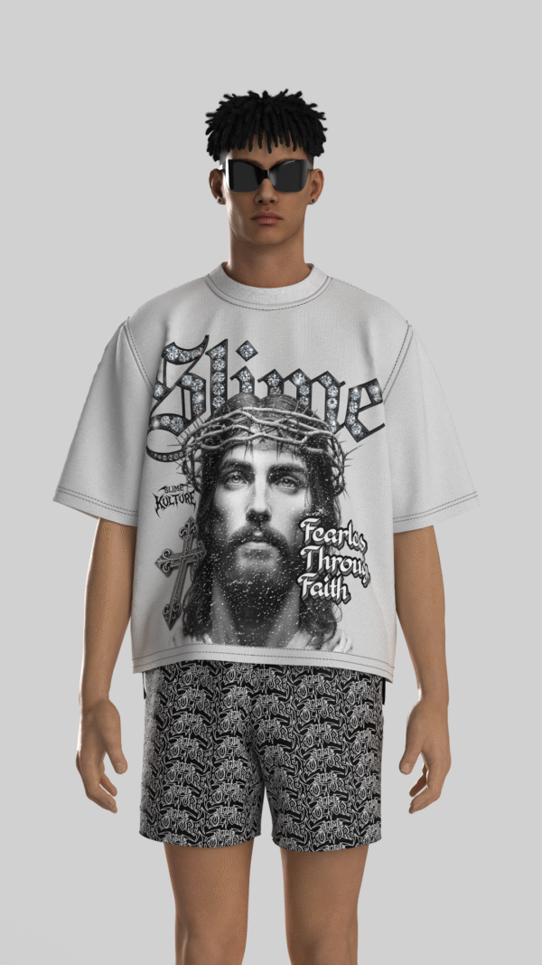 🔥 Fearless Through Faith Tee – SLIME KULTURE - Image 3