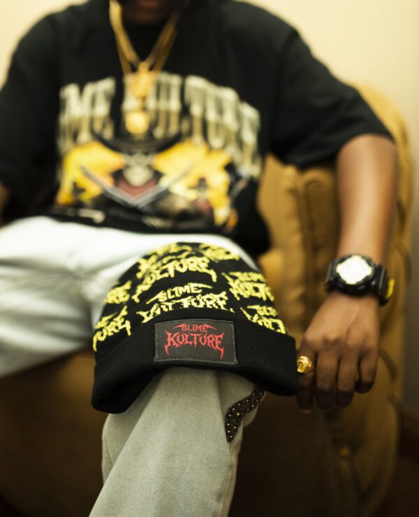 Slime Kulture All-Over Logo Beanie - Image 4