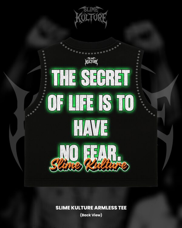SLIME KULTURE SS25 — Suffering & Smiling 225 Armless Tee - Image 2